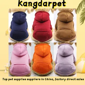 Basic Pet Hoodie with Pockets, Warm Fleece Dog Sweater for Small Dogs, Suitable for Chihuahua, Schnauzer, Yorkshire Terrier, Poodle