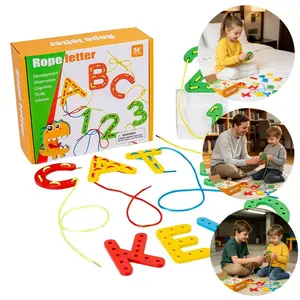 Number and letter beads, building blocks, bead boards, early education beads, children's fine motor skills training, educational toys