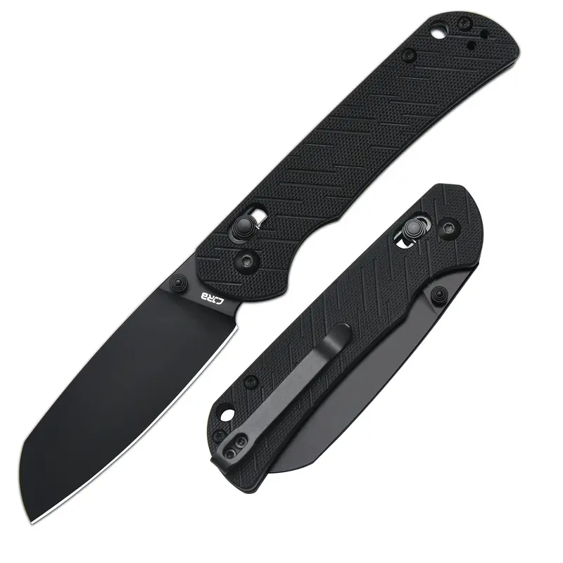 CJRB Lyrid Single-Edged Folded Knife - AR-RPM9 Steel Blade, G10 Handle, Pocket-Sized Survival Tool for Outdoor Gear and Equipment Sets, Single-Edged Folded Knives