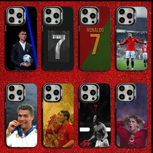 Football Star Golden Ball C-CR7 Phone Case Compatible with iPhone 17 Pro Max Air,16, 15, 14, 13, 12, 11 Pro Max, X, XR, XS Max, 7, 8 Plus & Samsung Galaxy S26 S25 S24 S23 S22 S21 FE Plus - Shockproof Transparent Soft Back Cover