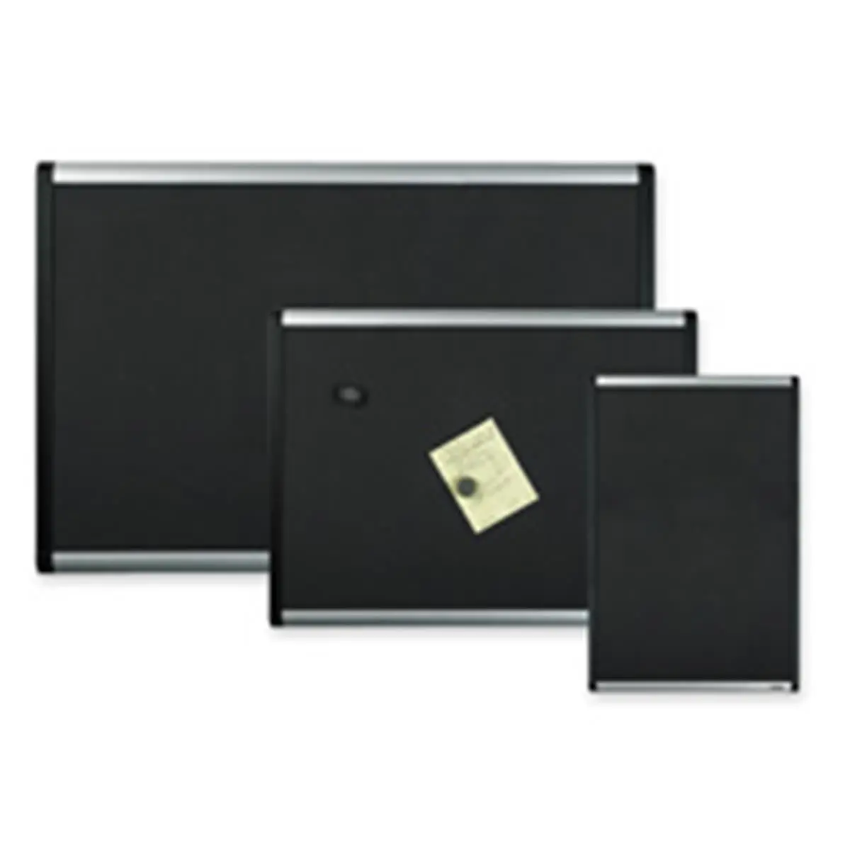 Lorell Rectangle Fiberboard Bulletin Board - Mesh Surface, Aluminum Frame, Wall Mount Hardware Included - 3ft.x2ft., Black, Wall Mount Design