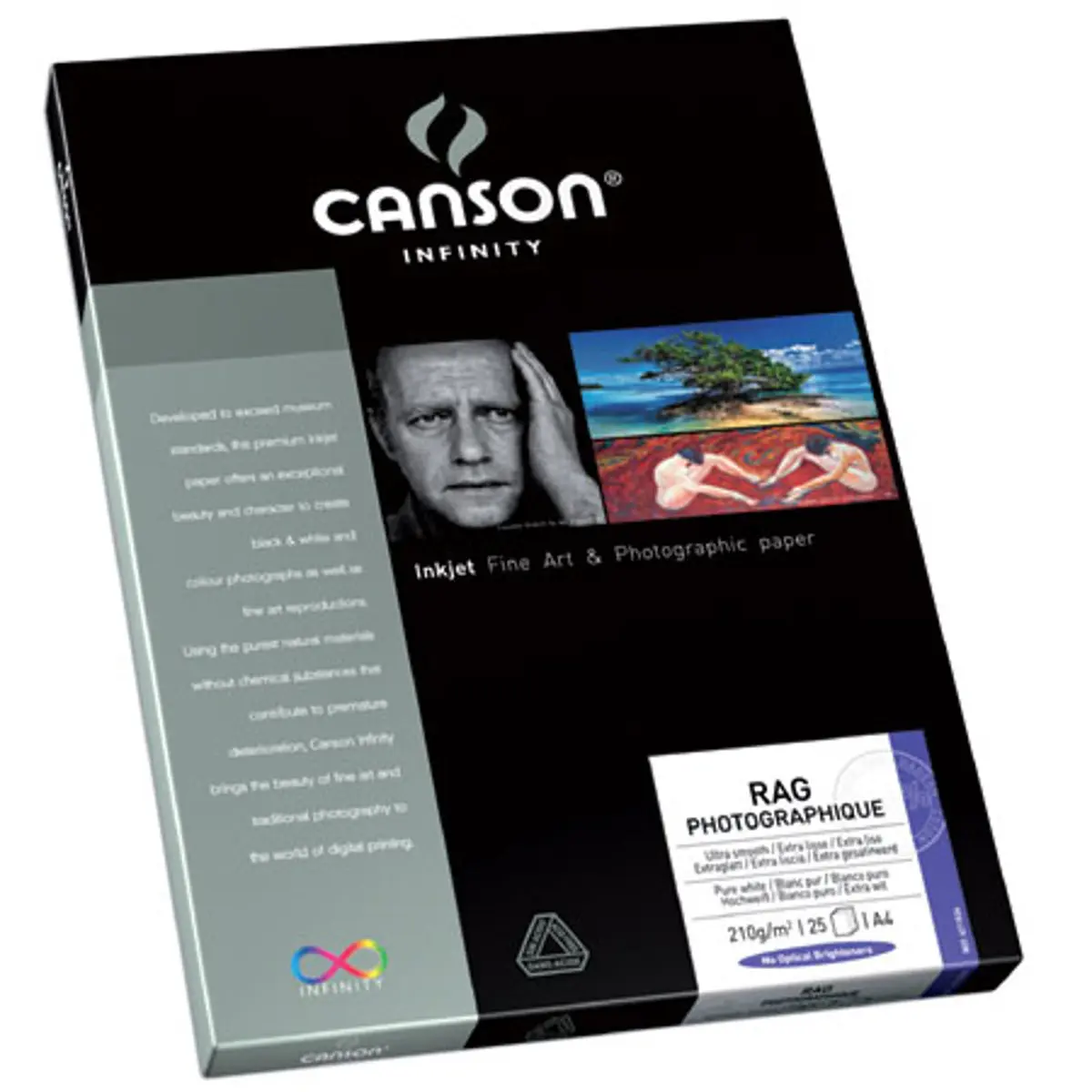 Canson Infinity 100% Cotton Rag Photographique Multi-Page Fine Art Paper, 210gsm Weight, 11x17in, 25 Sheets, High Dmax, Compatible with Inkjet Printers, Ideal for Photographers