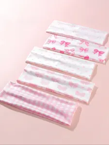 Sweet Wide Hair Tie with Bowknot Heart Plaid Print, Daily or Date Accessory, Easy Sweet Girl Style, Hair Bows Headbands