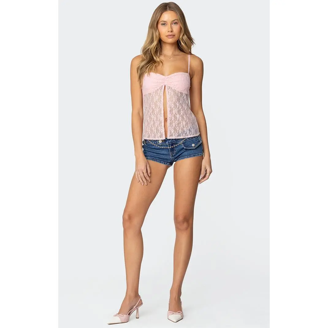 Edikted Women's Bryan Denim Micro Shorts