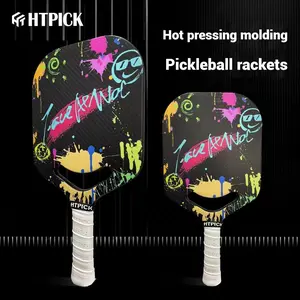 HTPICK Stubby 3K Carbon Fiber One-Piece Hot-Pressed Frameless Pickleball Paddle - Training & Competition Use Slim Jim Pickleball Paddle