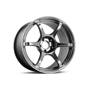 Advan RG-4 18x9.5 +35 5x114.3 Racing Hyper Black and Ring Wheel