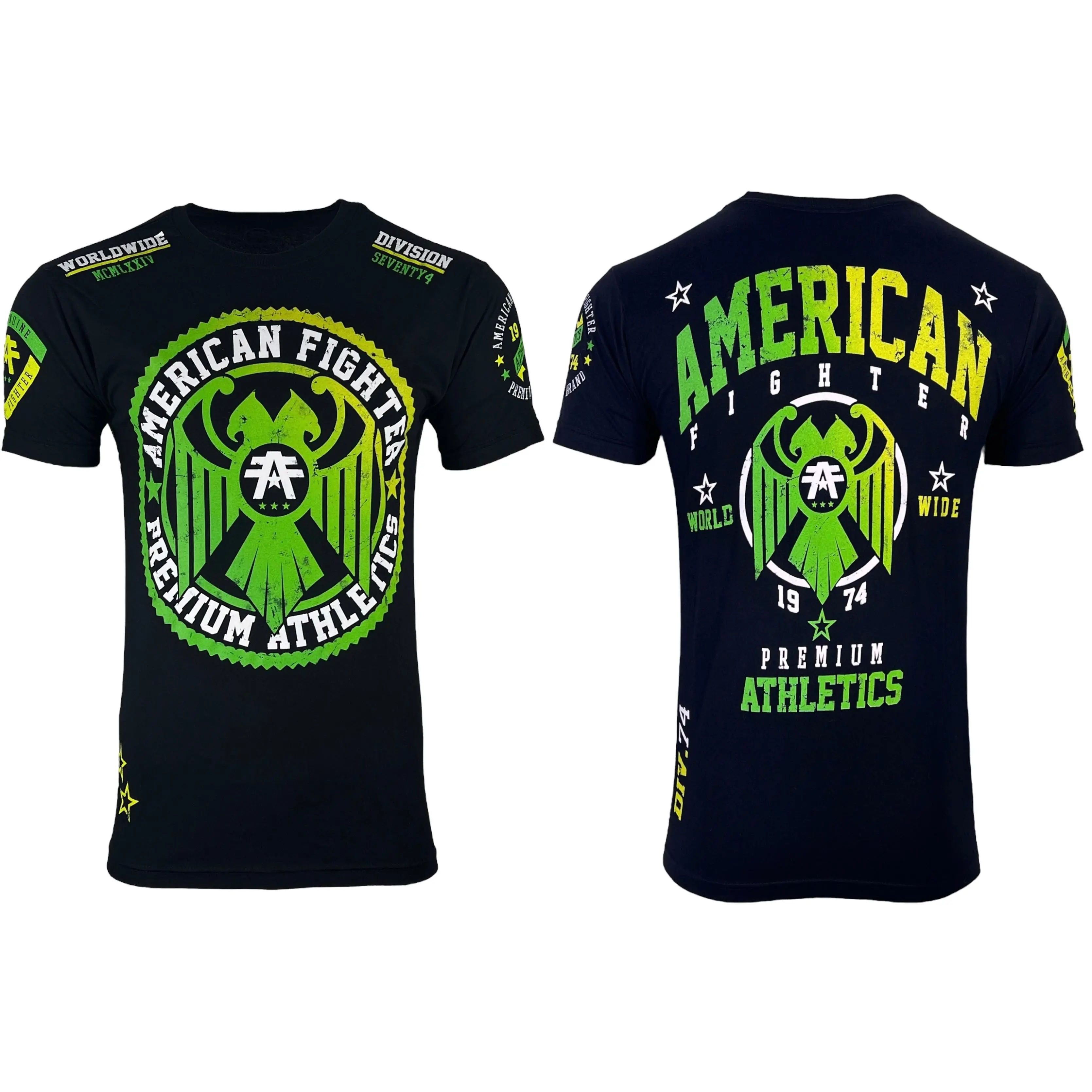American Fighter Men's Graphic Crewneck Short-Sleeve Casual T-Shirt - Menswear Fashion Anderson Top, Streetwear, Shortsleeve, Cotton, Tshirt