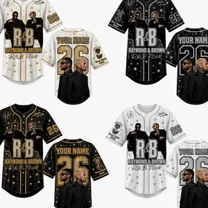 Personalized Urban Concert Baseball Jersey Retro Casual Button Up Fan Shirt