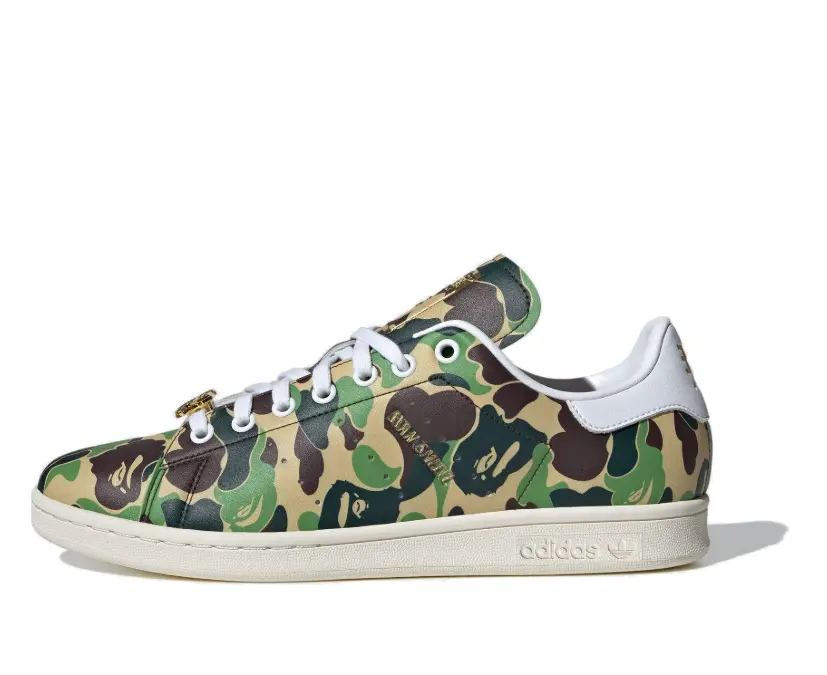 A Bathing Ape Bape x Adidas Stan Smith Bape ABC Camo Green Size 10
