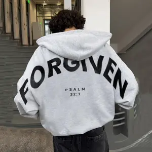 Forgiven & Faithful Hoodie, Christian Hoodie, Faith Streetwear, Jesus Apparel, Shoulder-to-Shoulder Back Lettering Sweatshirt or Hoodie