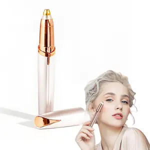 USB Rechargeable Portable Electric Eyebrow Trimmer Pen for Women Safe Painless Precision Shaver Razor Tool for Face Fingers Legs Mouth Multifunctional Hair Remover