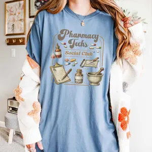 Pharmacy technician social club CPhT shirt funny staff tee, pharmacy student shirt, pharmacy squad