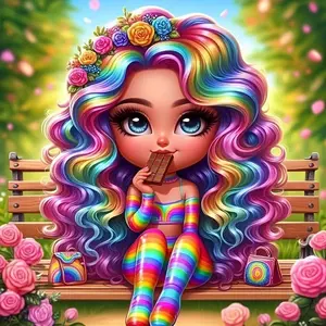 Cartoon Figure Pattern Diamond Arts Colorful Painting Kit without Frame, DIY 5D Diamond Painting Kits Crafts Kit, Wall Art Decorations for Home