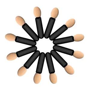 120 Pcs Double Sided Disposable Sponge Tip Eyeshadow Applicators Portable Travel Mini Short Eye Makeup Brushes for Makeup Nail Art