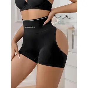 Exposed Buttocks Women's High-Waisted Pants - Tight Waisted Design for Exposed Buttocks Shaping, Ideal for Body Pants Compression Black Fabric Shapewear Womenswear Comfort Bridal Chic Elegant