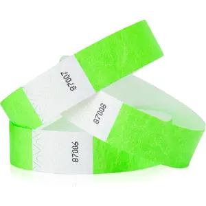 1,200  Neon Green Tyvek Wristbands for Events - Tamper-Proof Design & Fluorescent Color  Reuse -Grade Bracelets for  &  ID, Party & VIP