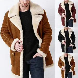 2025 Winter European Version Faux Leather Velvet Coat Men's Thickened Fur Coat