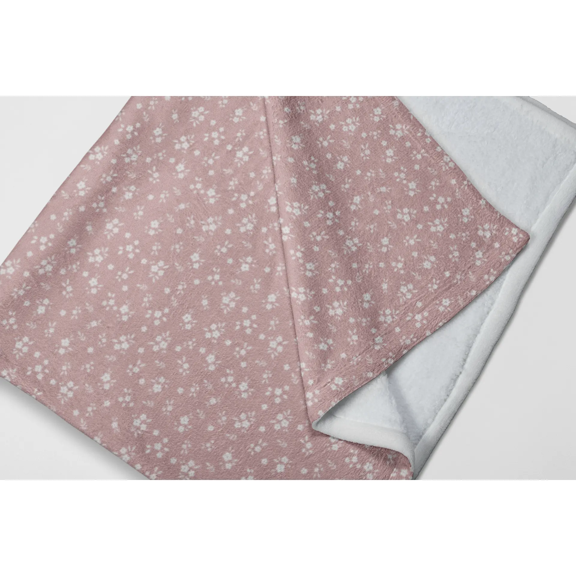 Mauve Floral Fleece Blanket