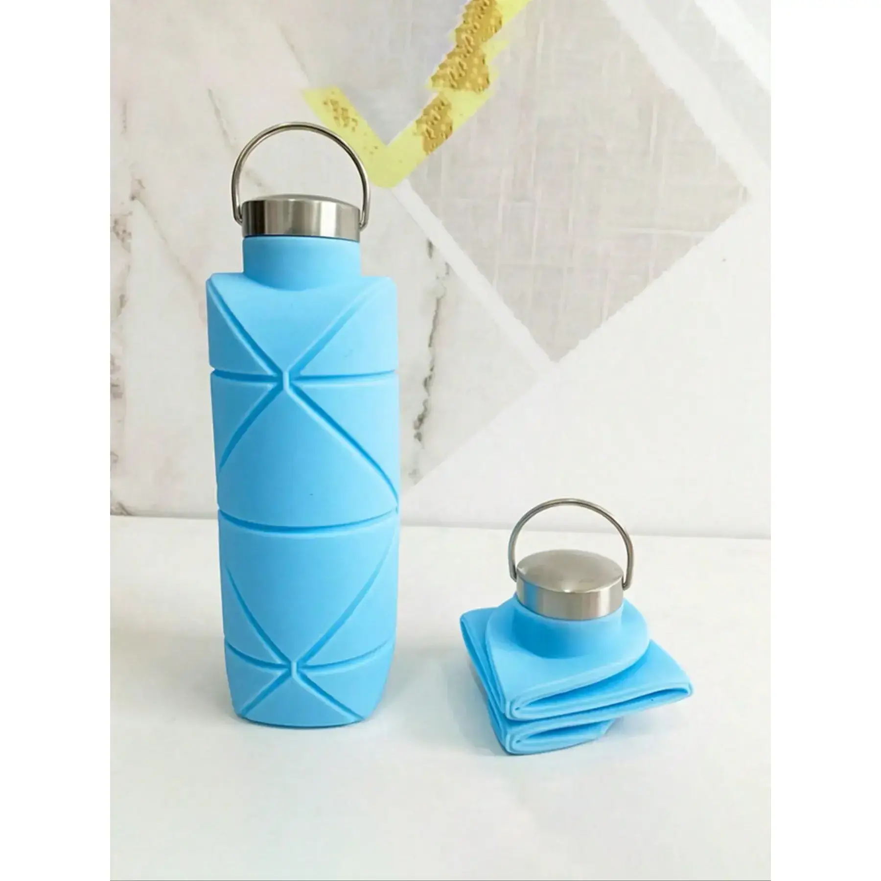 1 Foldable Water Bottle Leak proof Valve Reusable Bisphenol A-free Silicone Foldable Travel Water Bottle, Suitable for Fitness, Camping, Hiking, Sports, Lightweight and DurableRAIMENTRY 1 Foldable Water Bottle Leak proof Valve Reusable Bisphenol A-free Silicone Foldable Travel Water Bottle, Suitable for Fitness, Camping, Hiking, Sports, Lightweight and DurableRAIMENTRY