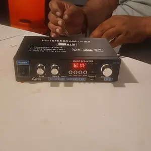 Woopker AK35 Bluetooth 5.0 Stereo Amplifier HiFi 200W 2.0 Channel Home Audio Power Amp with Bass Treble Control for Home Theater Speakers Party Karaoke Audio Streaming karaoke machine