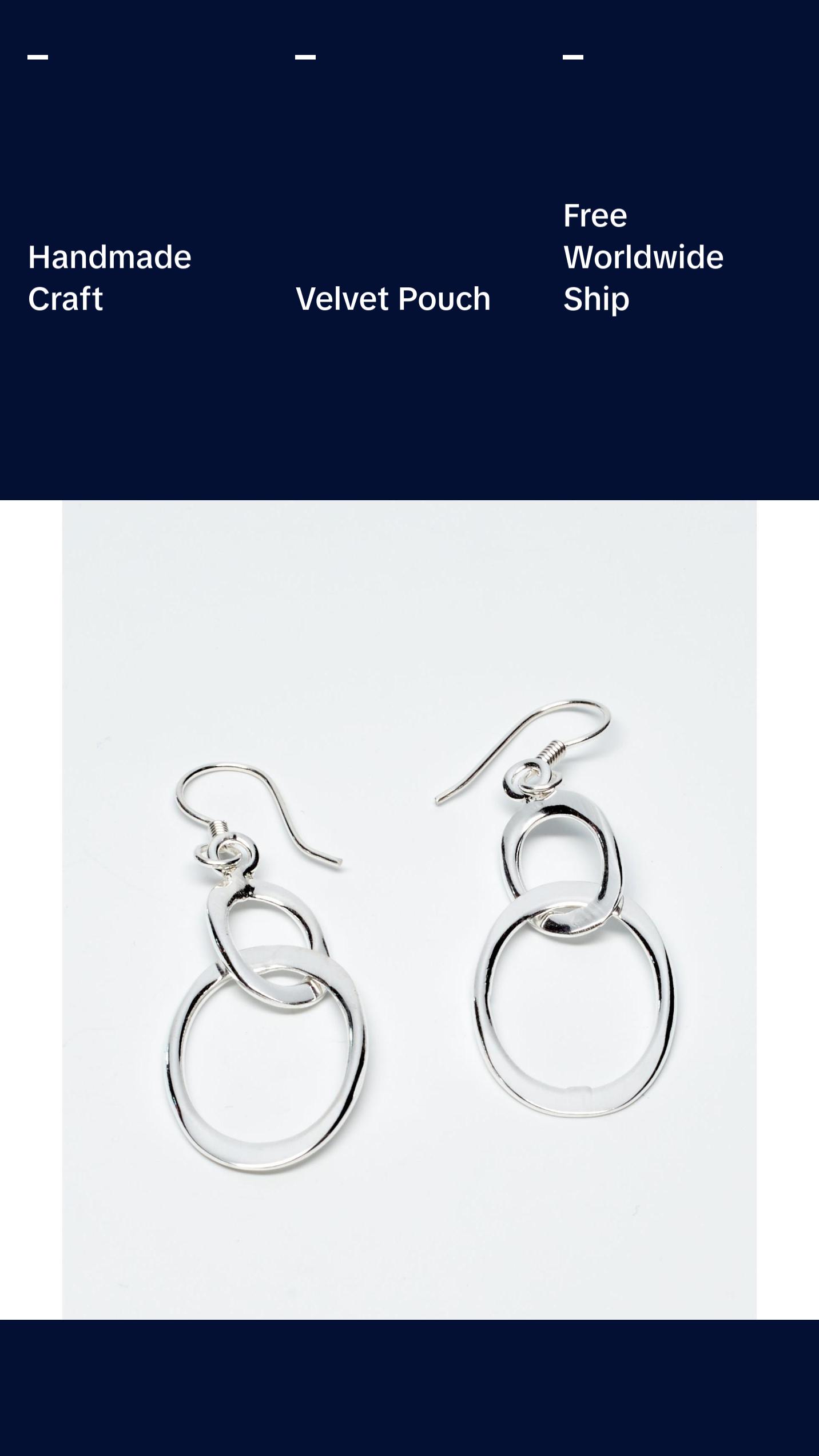 Oval Link Silver Earrings