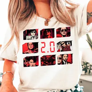2.0 Arirang Tour 2026 Graphic Youth Tee, Cute Chibi Group T-Shirt for Men, Women and Kids