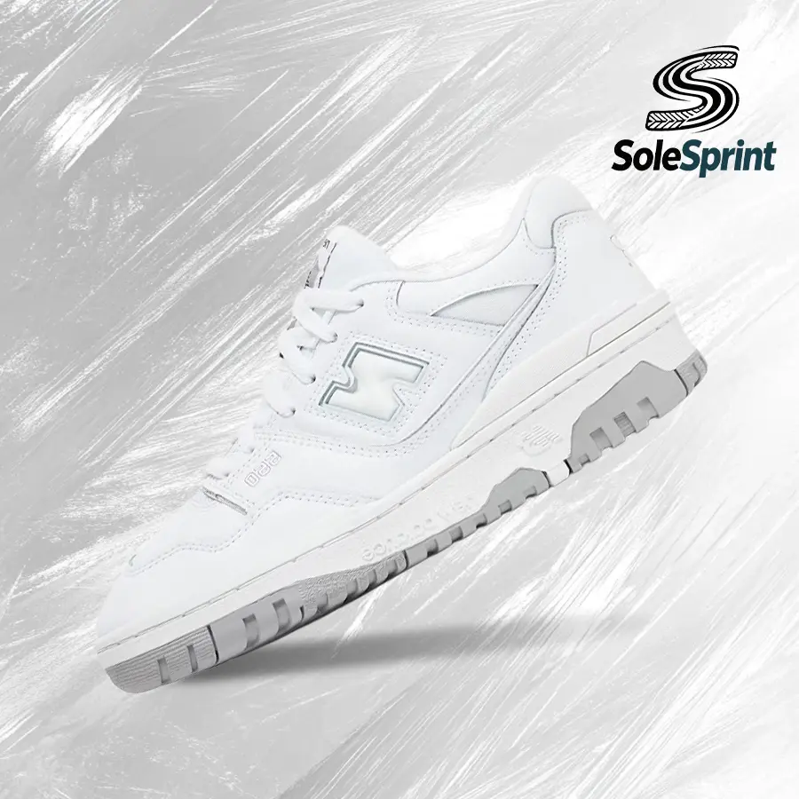 New Balance 550White Grey (GS)– Order Kids Sneakers– shoes for youth/women  - Running Shoes, Lightweight Shock-Absorbing Comfort, Breathable Everyday Fit, Gym Training to Street Casual Wear - back to school - GSB550PB