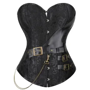 Milalee Boned Overbust Corset Bustier Lingerie for Women Body-Shaping Slim Fit Top Ideal for Lingerie Sets Outerwear Layering 8103