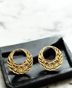 Classic Real Silver 18K PVD Gold Filled Nattiyan Earrings with USA Craftsmanship