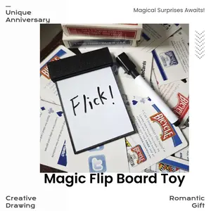 Magic Flip Board Visual Illusion Surprise Toy Creative Drawing Reveal Trick Romantic Valentine's Day Gift for Girlfriend & Wife Fun Magic Surprise Prop Unique Anniversary Present