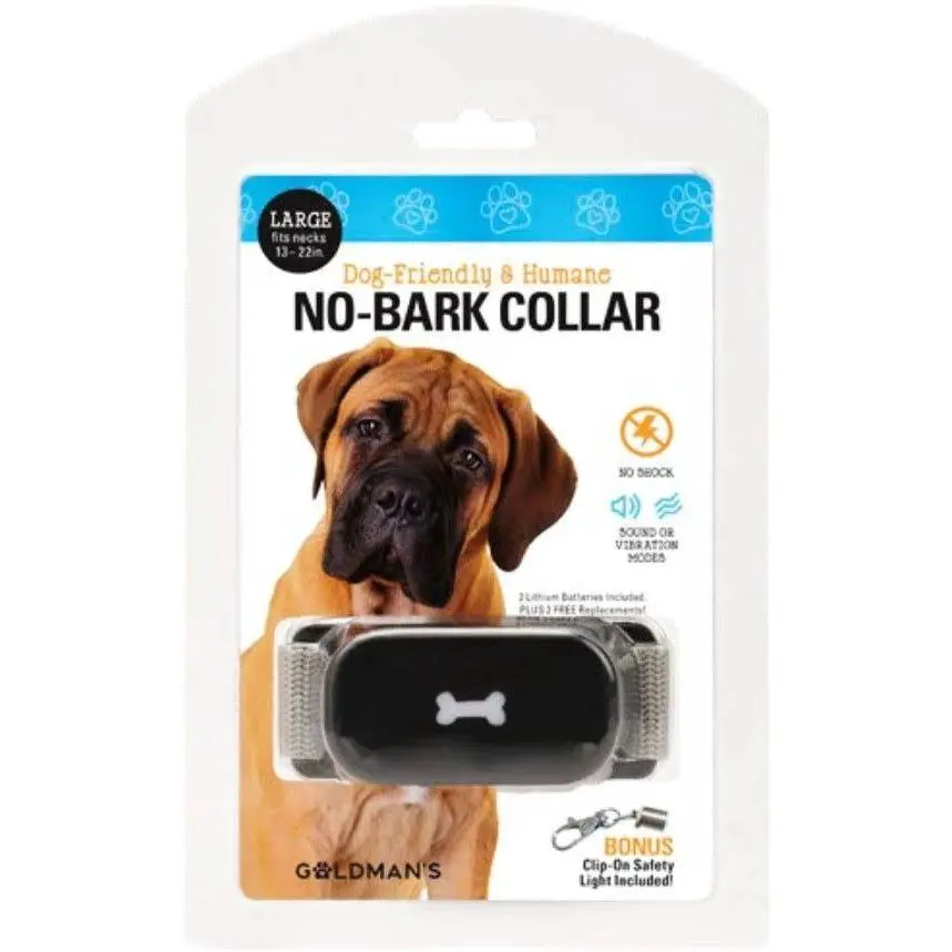 Humane No-Bark Training Collar — Sound & Vibration, No Shock (Large)