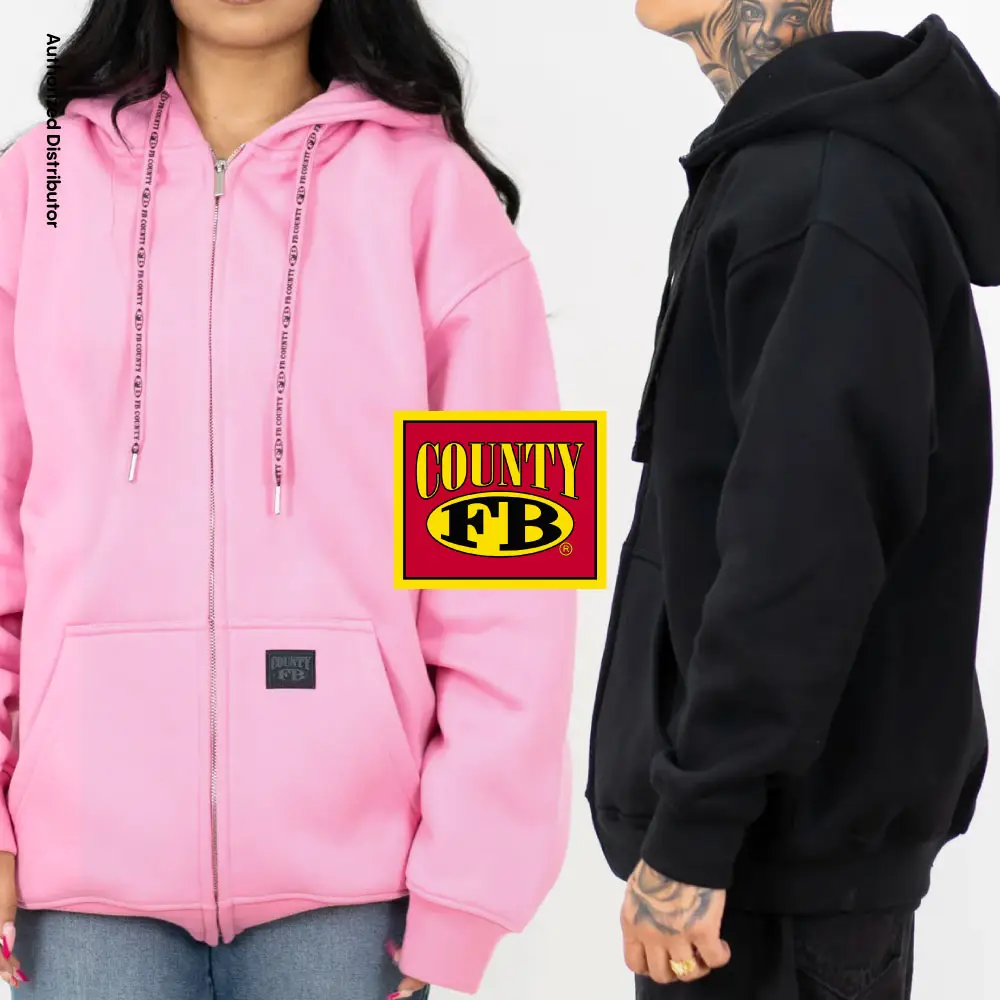 FB County Men's 13 Oz Heavyweight Zipper Hoodie FBCOUNTY Hooded Jackets Fleece Zip Up Jacket Casual Fit Warm Fleece Lined Jacket Black Gray Pink