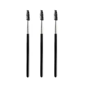 3 PCS Eyelash Brush Portable Eye Brush Eyebrow Brush Reusable for Eyelash Extension Makeup, Lifting Eyebrow (Black)