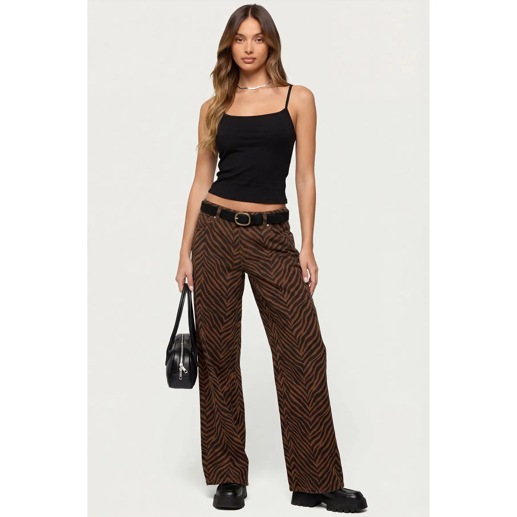 Zebra Print Low Rise Baggy Jeans Zebra Print Low Rise Baggy Jeans