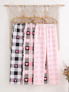 3-Pack Girls' Solid Color Long Pants, Comfortable and Versatile for All Seasons, Simplistic Skin-Friendly Design, Easy Care for Daily Wear