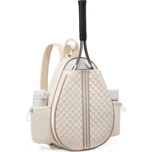 Tennis Bag, Quilted Tennis Sling Crossbody Backpack, Water Resistant Tennis Racket Bags for Women Men, Suitable for Pickleball Tennis Badminton