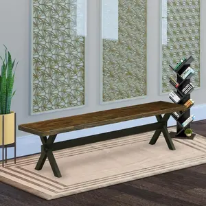HomeStock Dining Bench Art Deco Dreams XStyle Dining Bench Sturdy Wood Build Dining Bench for All Dining Spaces Ideal for Small Dining Rooms
