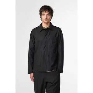 Olav Wool Blend Overshirt - Black | NN.07