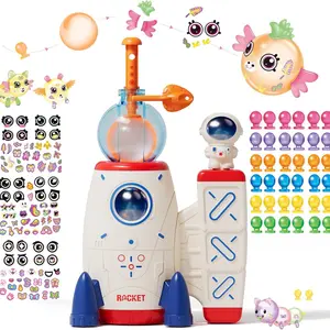 DIY Space Magic Balloon Craft Kit, Balloon Decorations Kit, Sticker Decorated Balloons Toy for Kids, Rocket Air Pump Fun, DIY Creative Activity, Birthday Gifts