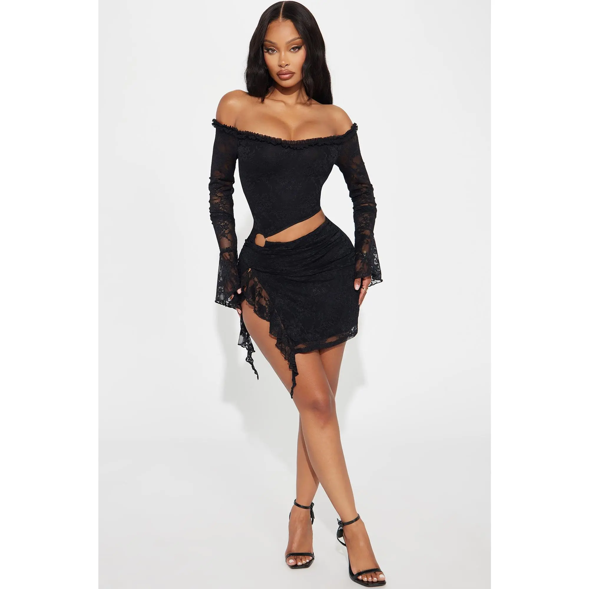 One Of One Lace Mini Dress - Black