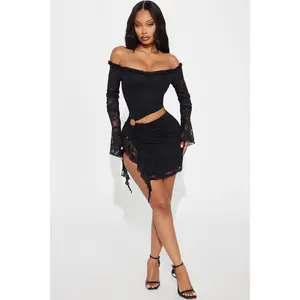 One Of One Lace Mini Dress - Black