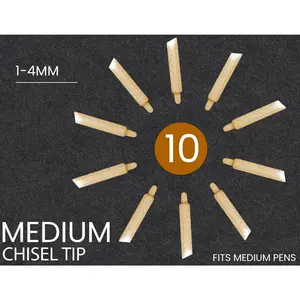 10 Replacement CHISEL Nibs For Tooli-Art MEDIUM Paint Pens - 3.0MM