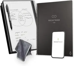 Durable Reusable Spiral Notebook with Dotted Pages, App-Connected, Erasable, 8.5x11 Letter Size, Ideal for School, Work, and Creative Projects