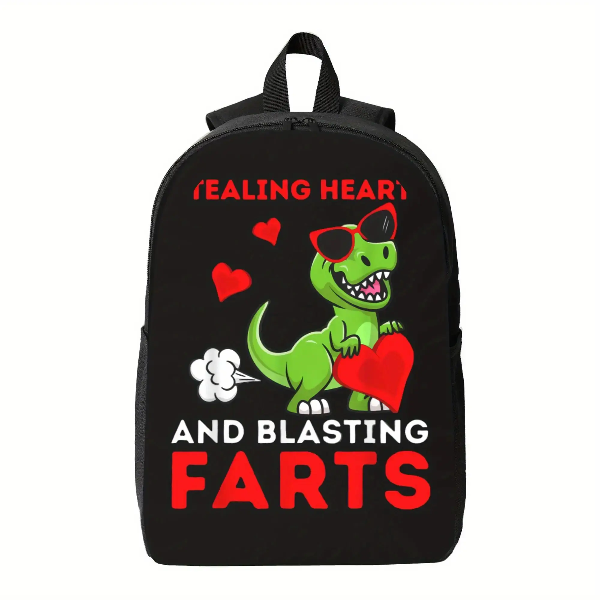Best Trendy A Boys Girls Stealing Hearts And Blasting Farts T Rex Cute T 1 1 4xx backpack for school Fashionable Polyester Printed Backpack Simple and Elegant, for Teenager Boys Girls Birthday Gifs for School Supplies