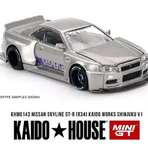 Kaido House x Mini GT 1:64 Nissan Skyline GT-R (R34) car collectible Vintage Brown