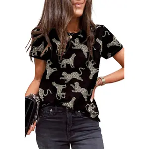 Angerella Womens Polka Dot Tops Casual Crewneck Short Sleeve Blouses Fashion Outfits Spring Summer Wear 2026 Comfort Fit Shirts Design