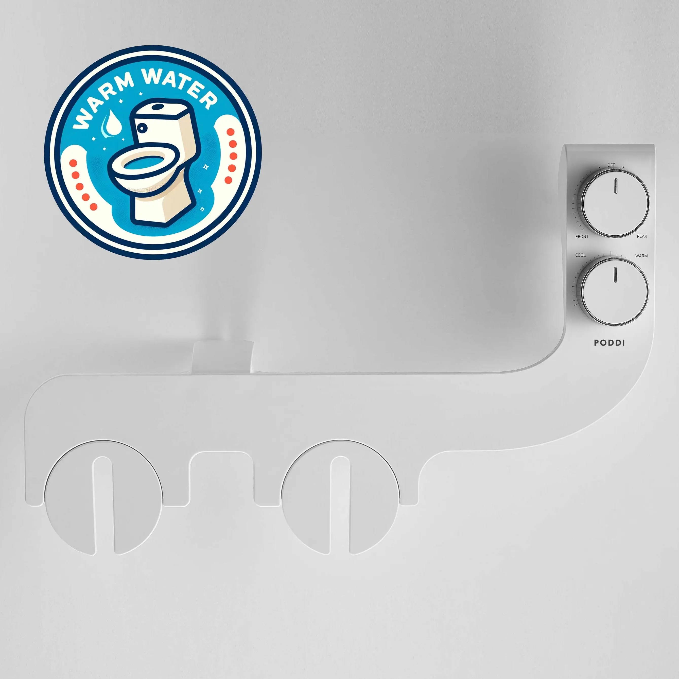 Bidet Temp+ Non-electric Bidet with Hot & Cold Water for Home Use with Compact Design and Convenient Features