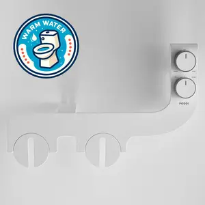Bidet Temp+ Non-electric Bidet with Hot & Cold Water for Home Use with Compact Design and Convenient Features