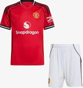 Man United 2025/26 Home and Away Full Set Soccer Kit, Premium Fabric Match Style Set M