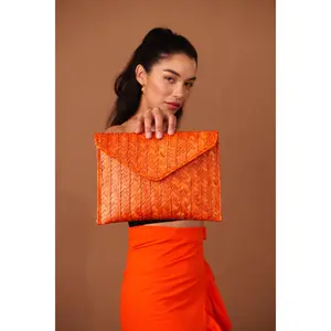 Palm Clutch Tangerine